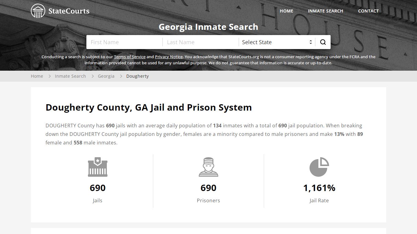Dougherty County, GA Inmate Search - StateCourts
