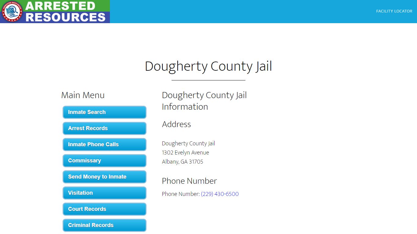 Dougherty County Jail - Inmate Search - Albany, GA
